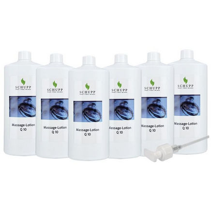 Massage - Lotion Q10 (Schupp)
6 x 1 Liter + Dosierspender